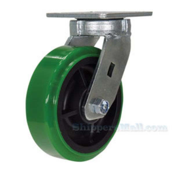 High Tech Casters for industrial use, 6 x 2 polyurethane /polyolefin hub swivel, Model; CST-F40-6X2DT-S