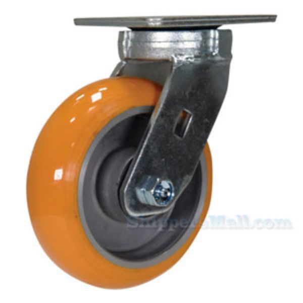 Premium Caster 6 x 2 polyurethane /aluminum hub swivel, Model; CST-F40-6X2SI-S