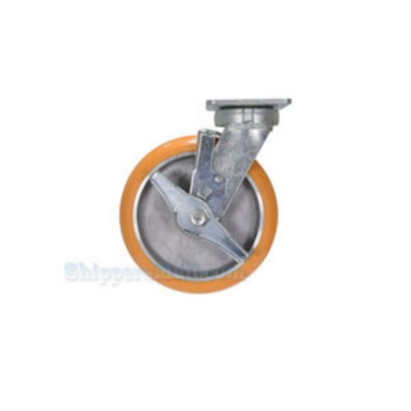 Premium Quality Casters for industrial use, 8 x 2 polyurethane /aluminum hub swivel with brake, Model; CST-F40-8X2SI-SWB