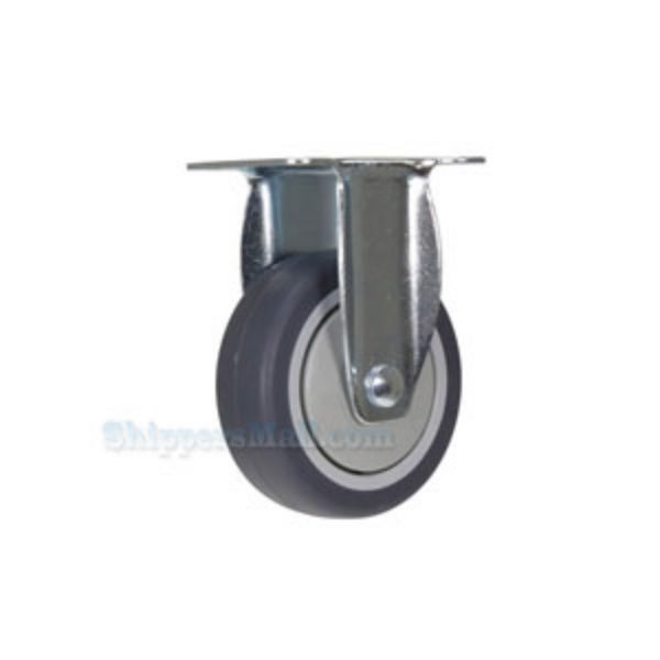 Industrial Caster, for industrial use, 4x1-1/4 thermoplastic rubber rigid, Model; CST-B28-4X1TPR-R