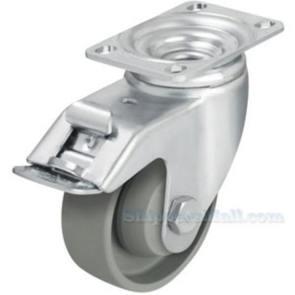 Industrial Caster, 4x1-7/16 nylon,swivel with total brake, Model; CST-AL-4X1NY-SWTB