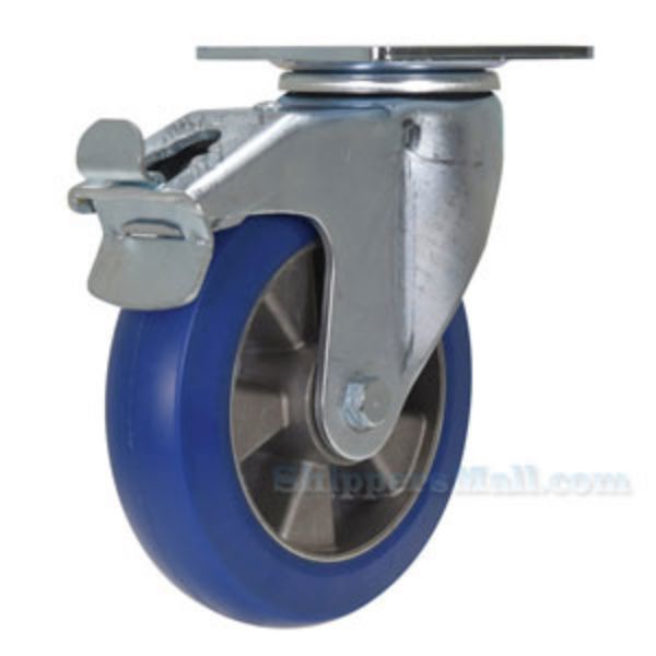 German Industrial Caster, 8x2 polyurethane , swivel with brake, Model; CST-ALH-8X2BESO-SWTB