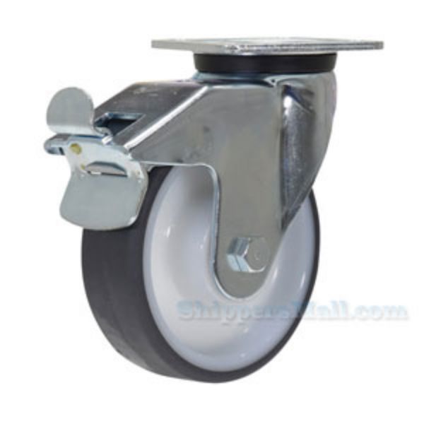 German Industrial Caster, 6x1-3/4 polyurethane , swivel with total brake, Model; CST-ALEH-6X2TPU-SWTB
