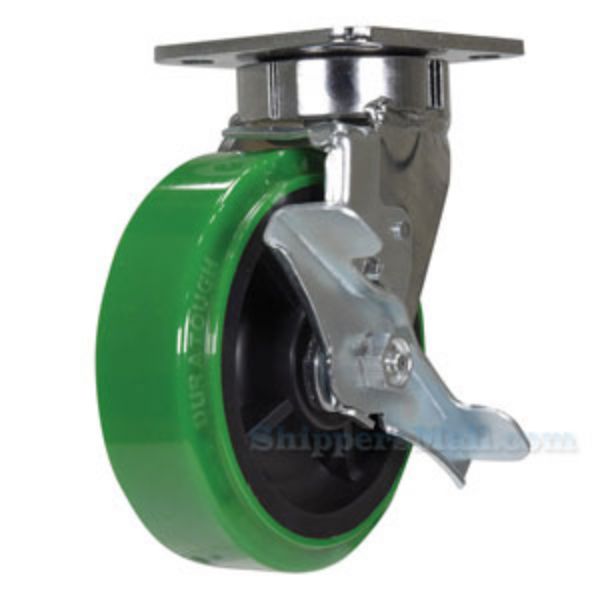 Industrial Caster, 6 x 2 duratough ptu, swivel with brake, Model; CST-FC47-6X2DT-SWB