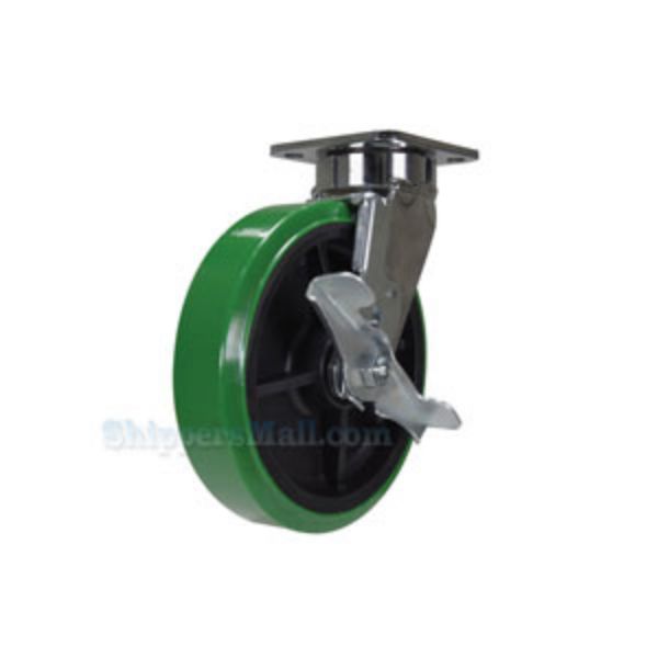 Caster, 8 x 2 duratough ptu, swivel with brake, Model; CST-FC47-8X2DT-SWB