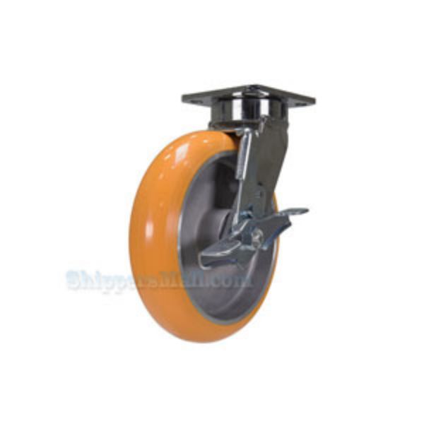 Industrial Caster, 8 x 2 sirius polyurethane swivel with brake, Model; CST-FC47-8X2SI-SWB