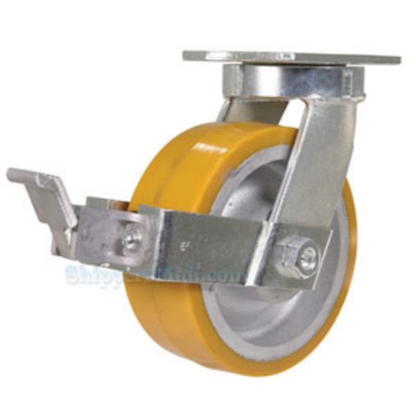 Industrial Caster, 6x3 polyurethane , swivel with brake, Model; CST-APKING-6X3PU-SWB
