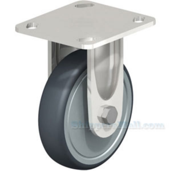  Stainless Steel Caster, 5x1-1/4 polyurethane , rigid, Model; CST-A-SS-5X1TPE-R