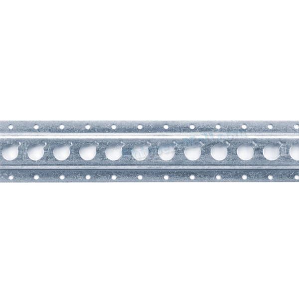 1806 - Series F 1" Hole Notched Track, Galvanized, 10'