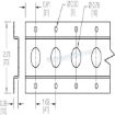 2005 - Series F, 3/4" Hole Track, Steel, Galvanized, 10' DRW