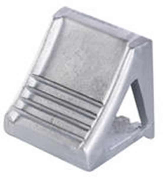 Molded Steel Chock with grip slot.