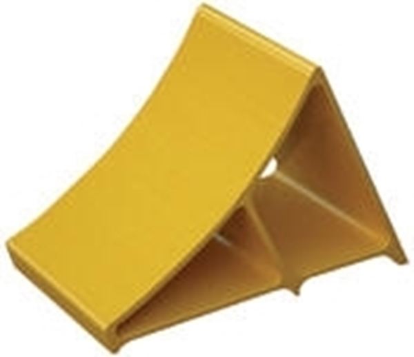 Yellow Chock Lightweight and easy to handle extruded aluminum tire chocks.