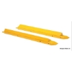 Triangle forklift fork extensions for moving large roll stock