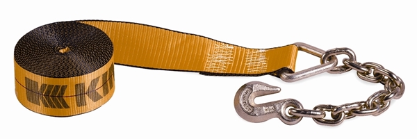 323040 - 3" x 30' Winch Strap With Chain Anchor