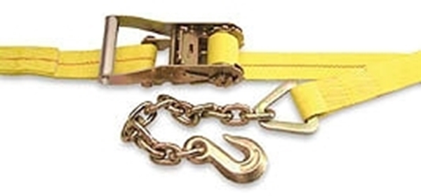 512739 - 2" x 27' Ratchet Strap With Chain Anchor