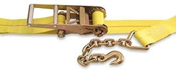 552740 - 3" x 27' Ratchet Strap With Chain Anchor