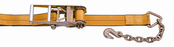 553040 - 3" x 30' Ratchet Strap With Chain Anchor
