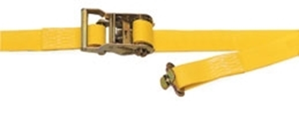 37D1218 - 1-3/4" X 12' Logistic Ratchet Strap With 1" Hole F-Track Fitting