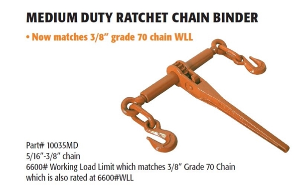 10035MD - Ratchet Chain Binder for 5/16"-3/8" Chain