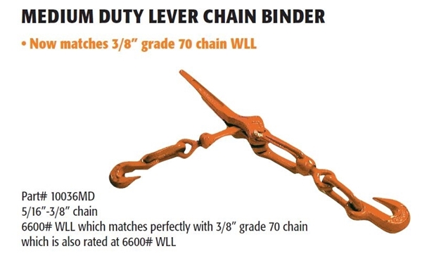 10036MD - Lever Chain Binder for 5/16" - 3/8" Chain 2