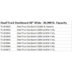 Steel Truck Dockboard 20K capacity 60" wide TS-20-60 Series Part# chart