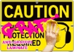 Caution sign anti graffiti - SI-C-01-GRP