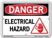 DANGER - Electrical Hazard - Sign in 28 Size and Material Variations to fit your needs.