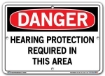DANGER - Hard Hats Required - Sign in 28 Size and Material Variations to fit your needs.