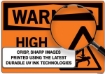 Picture of Sign "WARNING - X-Ray Radiation"