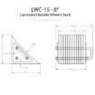 Laminated Rubber wheel chocks 8" high for truck trailers OSHA approved SKU LWC-15