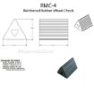 Rubber wheel chocks for semi truck trailers 6.5" high are OSHA approved SKU RMC-4 DRW