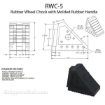 Rubber wheel chocks for semi truck trailers OSHA approved SKU RWC-5 DRW