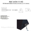 Rubber tire chock with heavy duty chain attached for semi truck trailers 2 chocks and 2 chains SKU RWC-8/OH-15-DRW