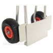 Foldup dolly with Pneumatic wheels. Nose plate folds up to save space. #: DHHT-250A-FD-PNF