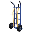Stair Hand Truck with 4 Handles allows two people to move dolly with cargo up and down stairs.