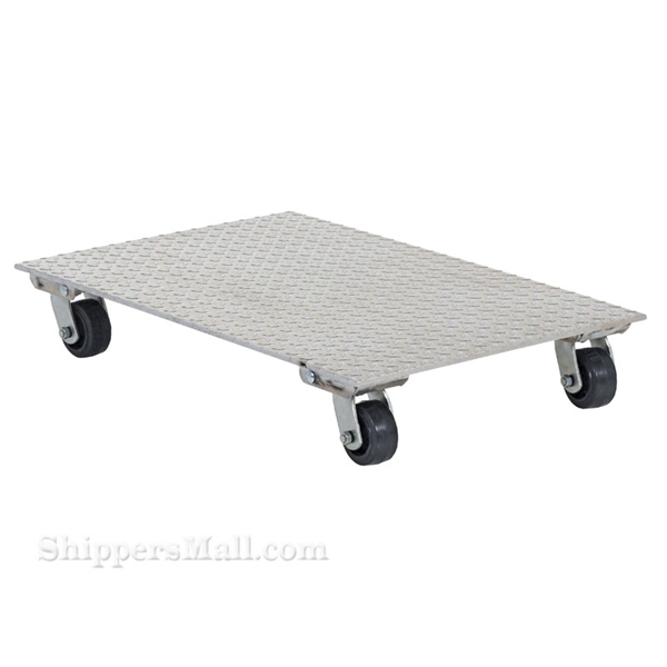 Aluminum Plate Dolly with Rubber Wheels 16 X 27"