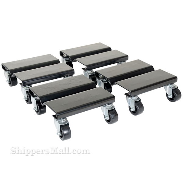Steel dolly set of 4 dollies with v groove for have hundreds applications. Part: sdol-4