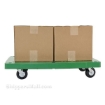 Plastic washable 4 wheel dolly with 4 swivel casters is great for the food service industry. Vestil Part #: POS-2133
