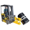 Drum carrier/rotator forklift extension allows you to easily transport and rotate 55-gallon steel drums using a fork truck.  Part# DCR-205-15