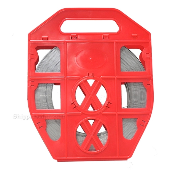 Stainless Steel Band 5/8" x 0.030" x 100' - Red Plastic Dispenser ready to use strapping. MFG#: FTA630715835PR