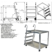Aluminum Stock Picker truck. Stockpicker cart with ladder for pulling items from shelves. Has a capacity of 660 lbs. Mfg Part # SPA2-2840 Drawing
