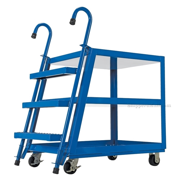 Stock Picker cart with 3 shelves, size 24 X 48 with molded rubber casters. , part #: SPS3-2848