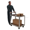 Aluminum Service Cart W/ Two 28 X 40 Shelves for industrial use or factories great for food industry. - Model #: SCA2-2840