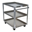 Alum Service Cart W/ Three 28X48 Shelves - SCA3-2848