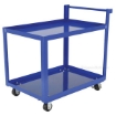 Steel Service Cart Two 22 X 36 Shelves for industrial use or factories great for food industry. - Model #: SCS2-2236