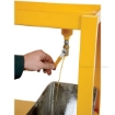 Ergonomic Handle service carts with drain for industrial use or factories great for food industry. - Yellow 3