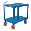 Ergonomic-Handle Cart with drain Drain 4K 24X36 for industrial use or factories great for food industry. - Model #: DH-PU2-GRP BLUE