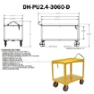 Ergonomic-Handle Cart with drain Drain 4K 24X36 for industrial use or factories great for food industry. - Model #: DH-PU2.4-3060-D-DRW