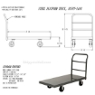 Steel Platform Truck with 6x2" Rubber Casters. Deck size is: 24"x48" and has a 2000 lb. capacity. 6"X2" rubber wheels. Part #: ECSPT-2448 DRAWING