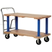 Double Deck Hardwood platform utility Cart with a 1600 lb. capacity. Deck size; 24X48 Part #: VHPT/D-2448